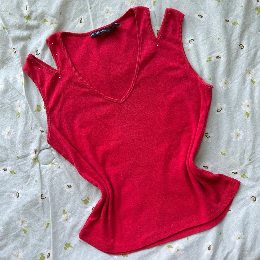 ‼️SOLD‼️Red V-Neck Tank Top